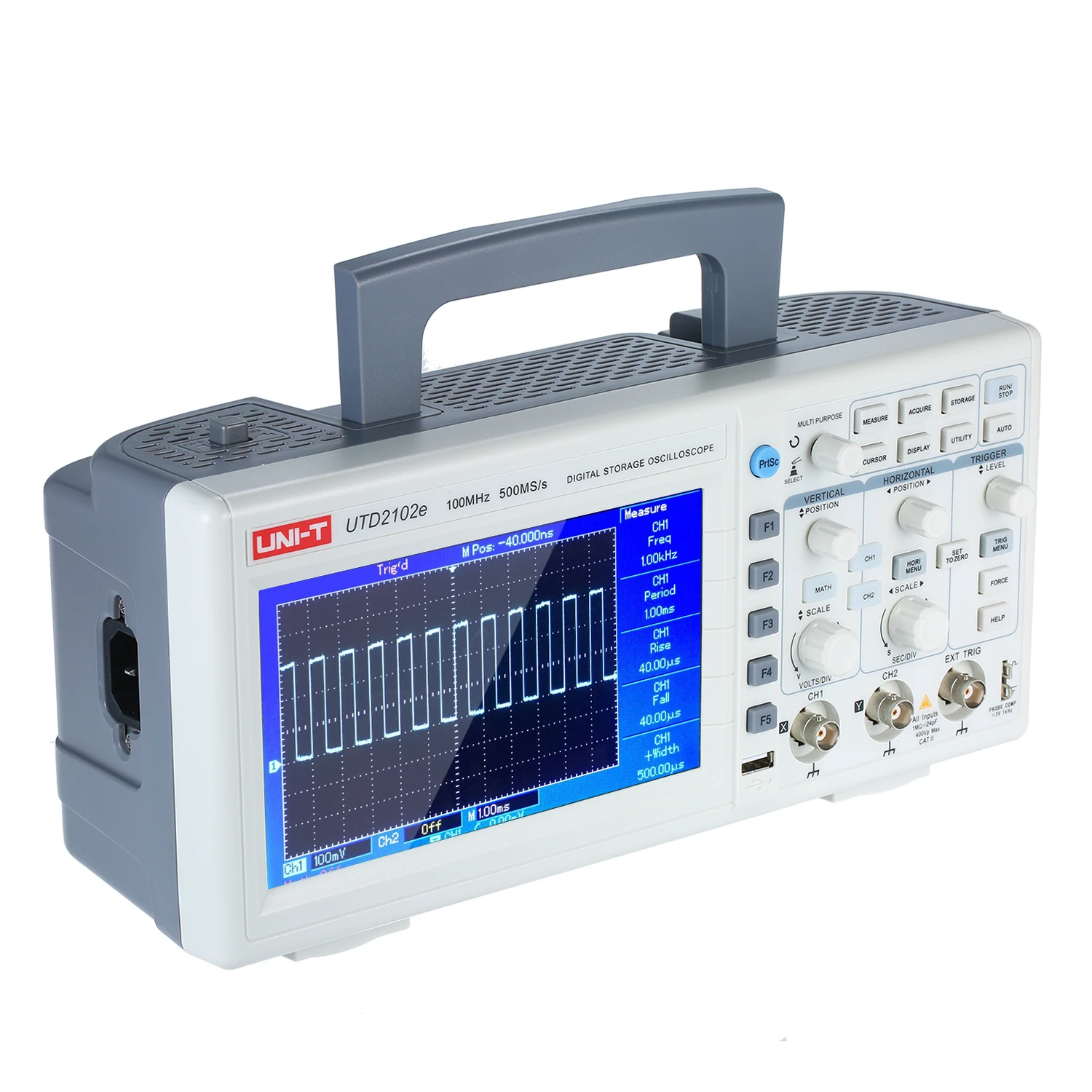 UNI-T UTD2102e Digital Storage Oscilloscope 100MHz Bandwidth 2 Channel Oscilloscope