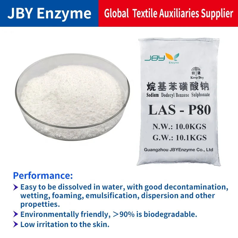 Completely soluble LAS powder SDBS penetrant levelling agent emulsifier detergent raw material sodium dodecyl benzene sulfonate