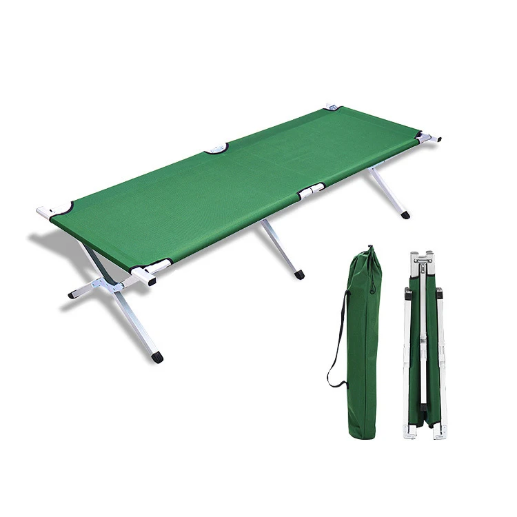 Folding camping cot with storage bag for adults Portable lightweight sleeping bed for outdoor  traveling hiking  easy to set up