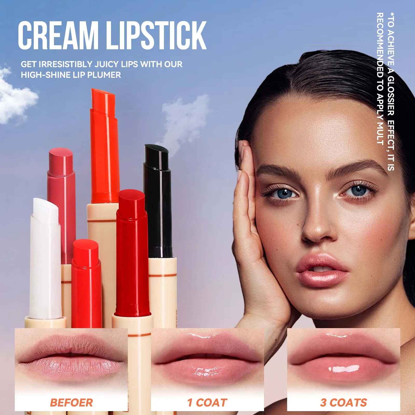 MLSMILE 6-Shade Hydrating Lipstick  - Moisture-Rich, Long-Lasting Color - Perfect for Dry Seasons & Gifting