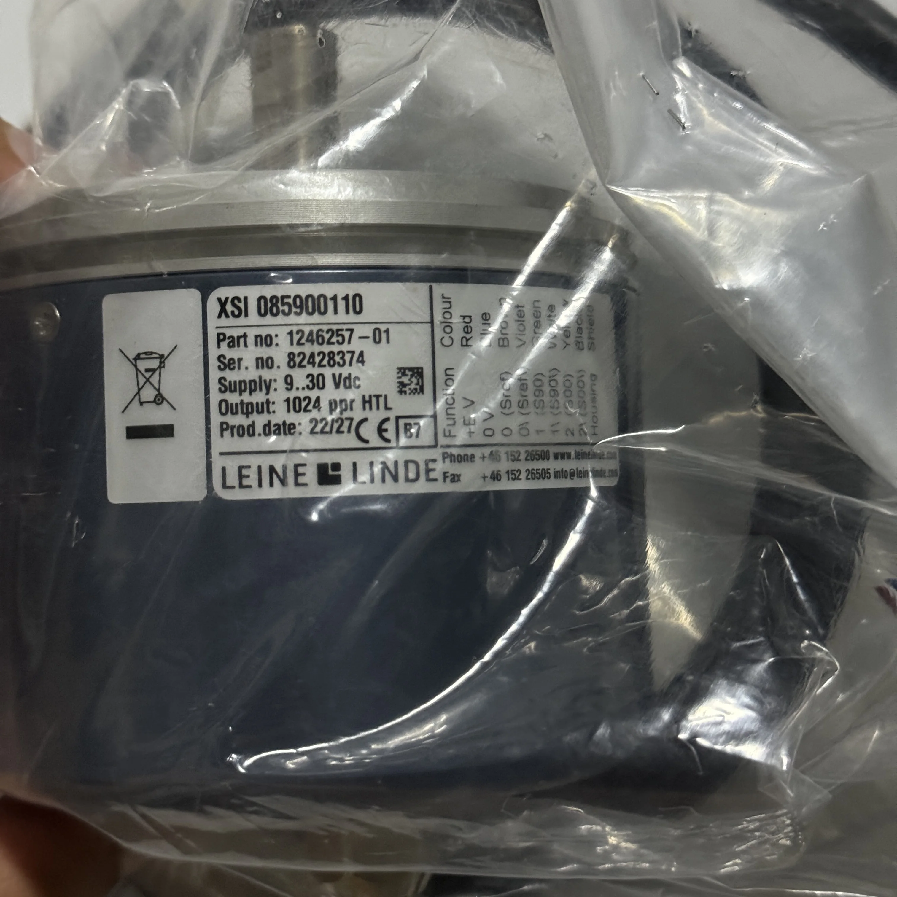 LEINE & LINDE XSI 085900110 Encoder Generator 1246257-01