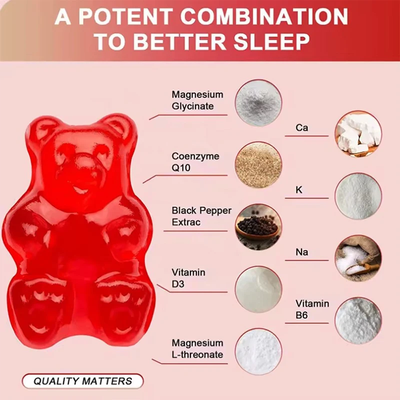 Private Label Magnesium Glycinate Gummies Calm Supplements