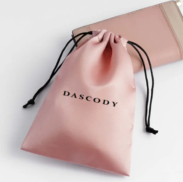 100pcs purple satin drawstring bags custom dust bags Jewelry package pouch personalized your logo printed