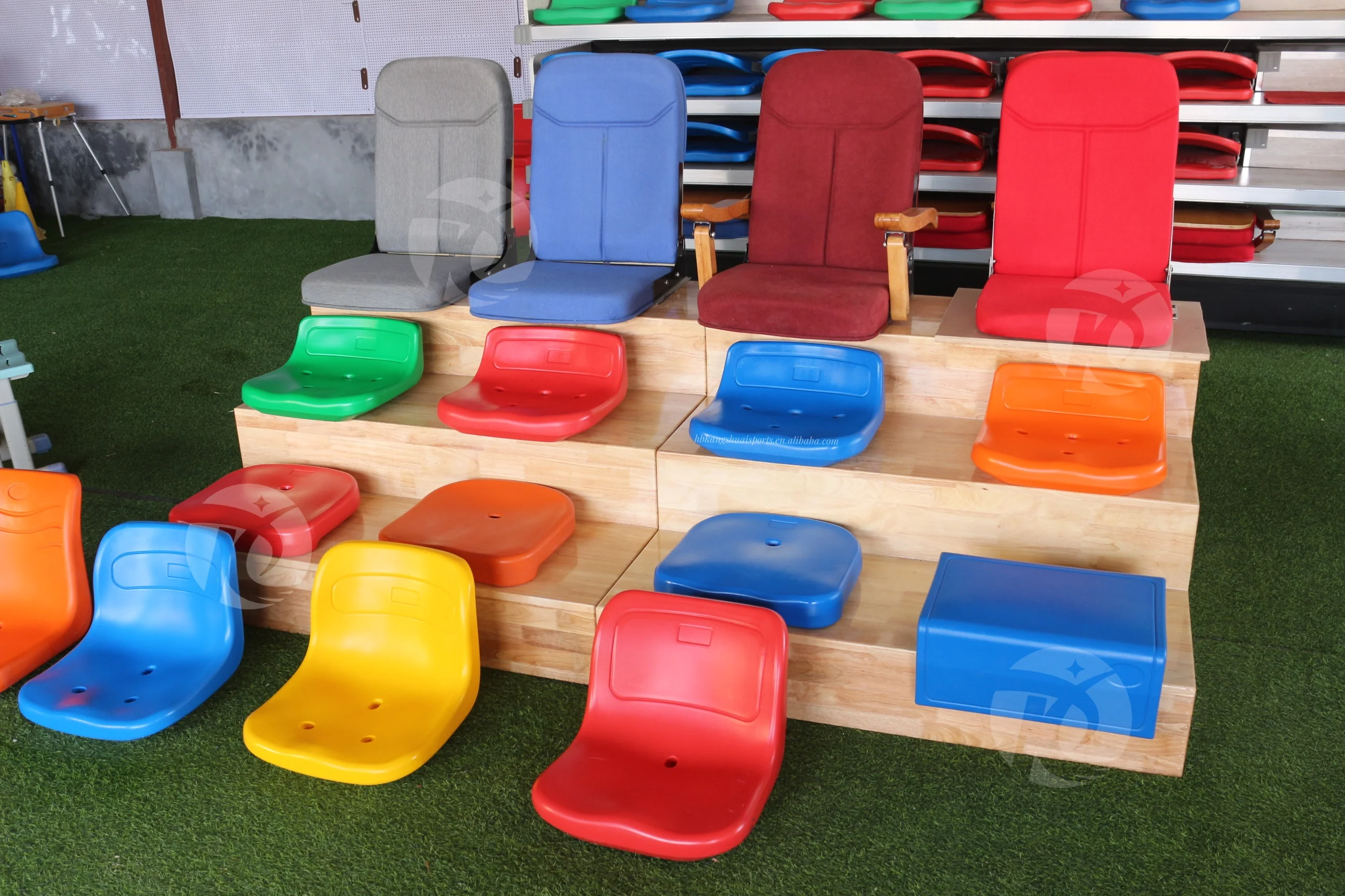 Wholesale factory price indoor outdoor stadium low back plastic chair stadium seats stadium chairs bleacher seats