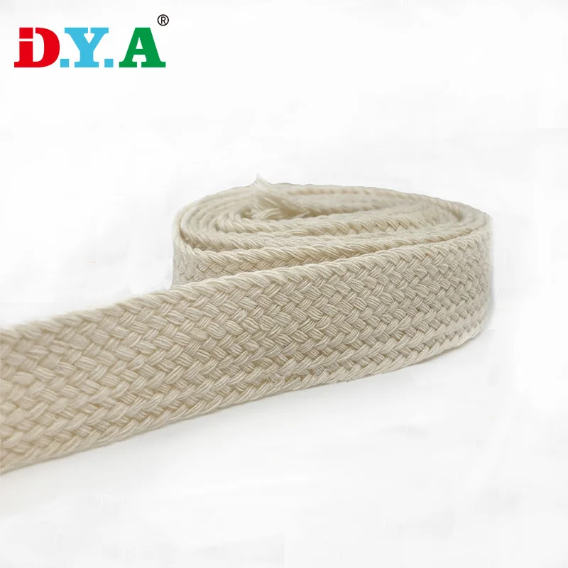 1cm Fabric 100% Cotton High Quality Flat Cotton Drawstring Cord for Pants
