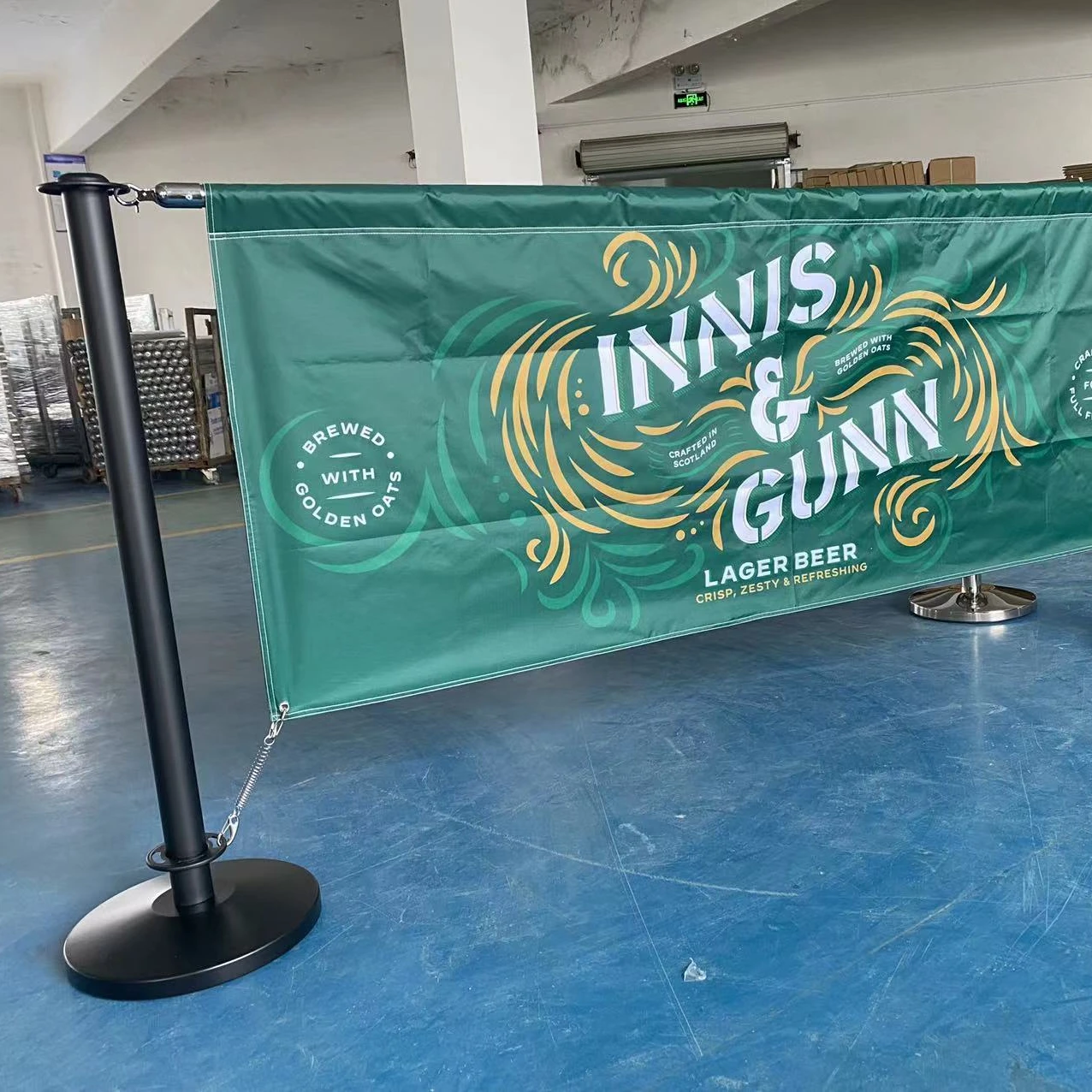 Event Crowd Control Stanchion for Hanging Ropes, ball Top Polished Chrome Rope Crowd Control Barrier Pole