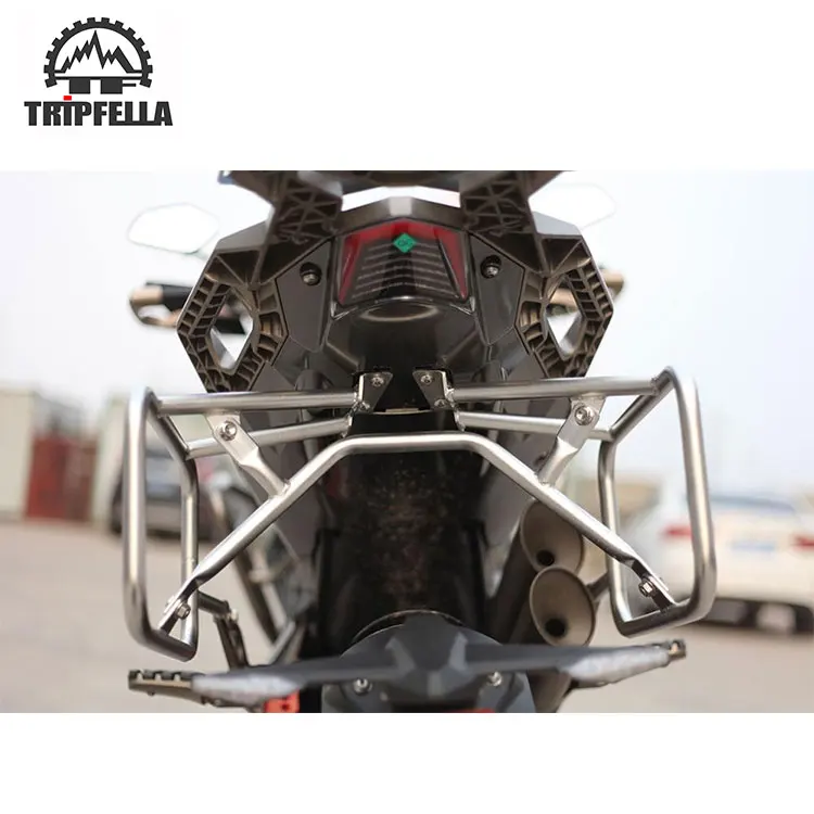 Customized Wholesale Stainless Steel Adventure Motorcycle Pannier Rack for ZONTES T310