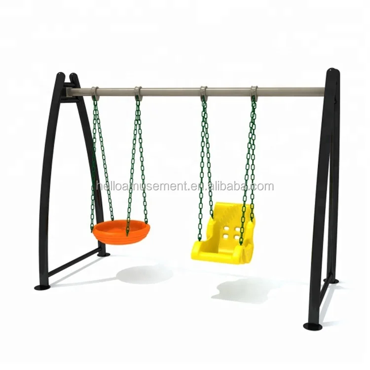 Kids Playground Swing U Shaped Double Swing Children Garden Swing