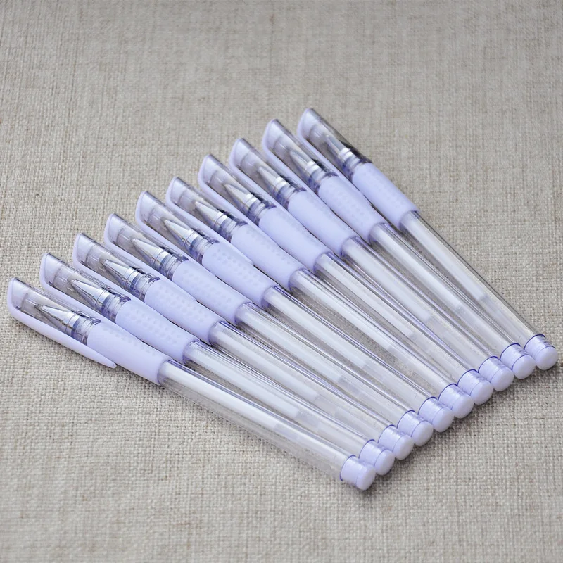 Wholesale European Standard Neutral Stationery Water-based Student Pen Office Supplies White Gel Pens