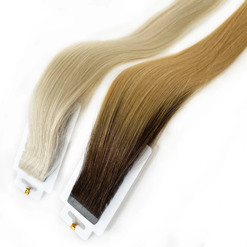 Russian Remy Double Sided Tape Hair Extensions, Wholesale Balayage Tape Hair Extensions