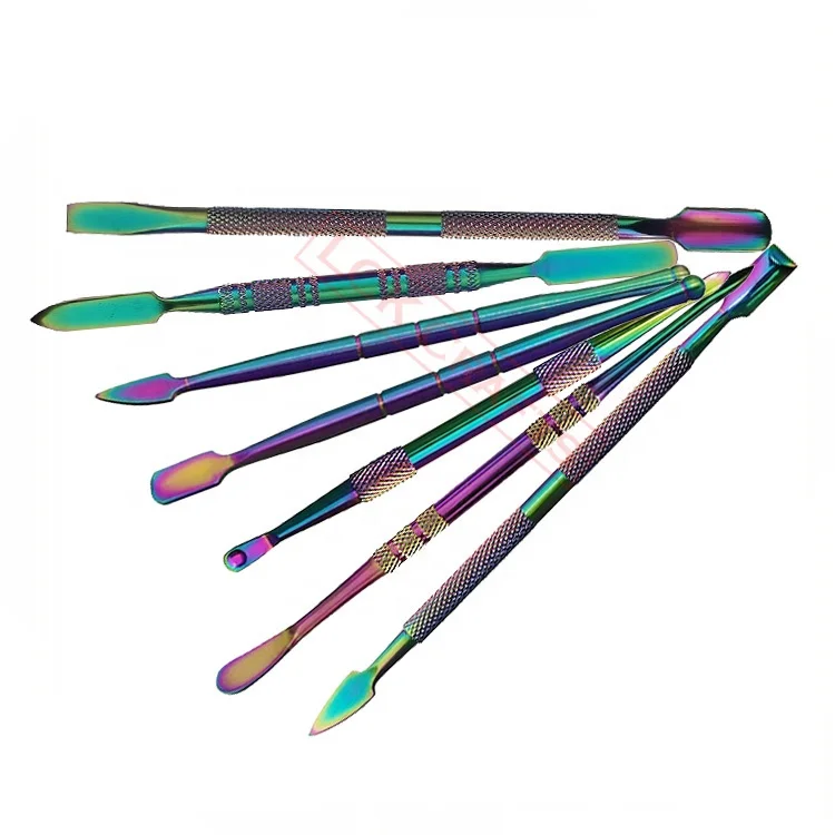 7pcs Stainless Steel Wax Tool Set Rainbow Color Clay Carving Chisel Wax Chisel Set