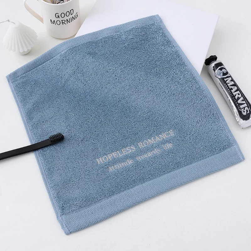 Wholesale High- End Solid Color Thickened Terry 100% Egyptian Cotton Luxury Hotel Bath Towel Set with Customized Embroidery Logo