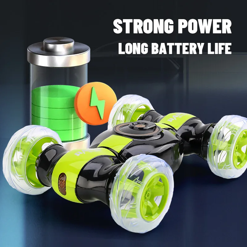 Hot Double Sided Remote Control RC Racing Rolling Tumbler Stunt Car 360 Degree Rotating Spin BO RC Twist Toy With Light