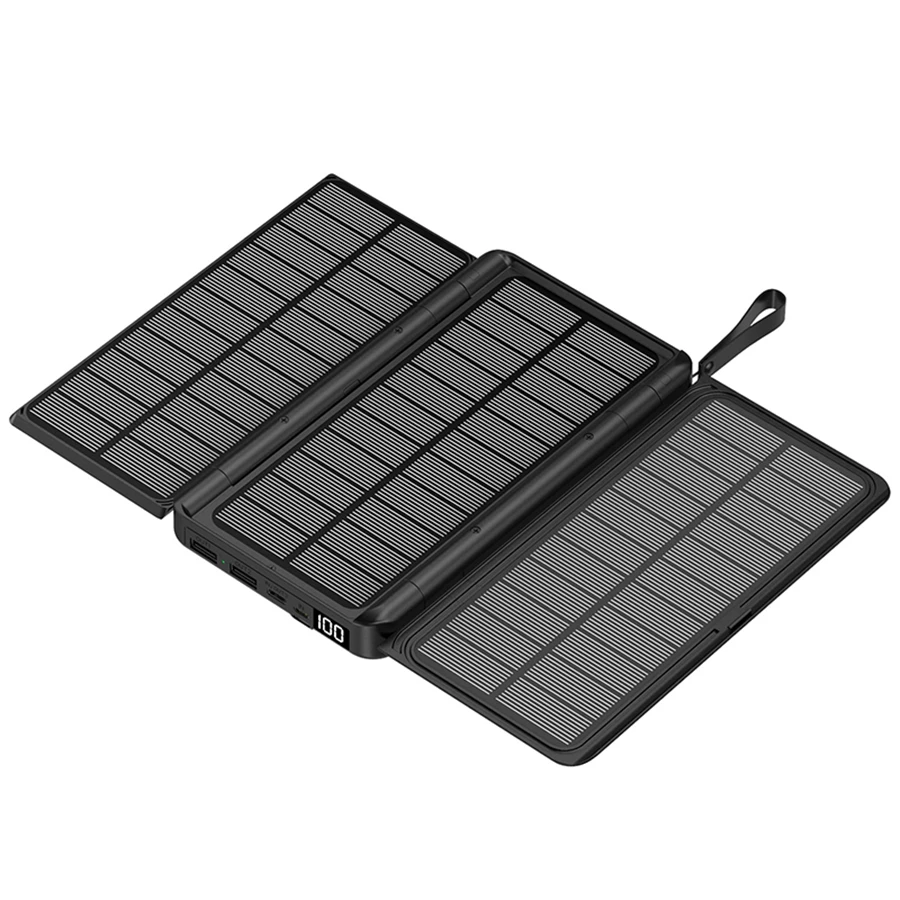 Solar Power Bank Supplies Powerbank E Mobile Power Supply Outdoor Portable Battery