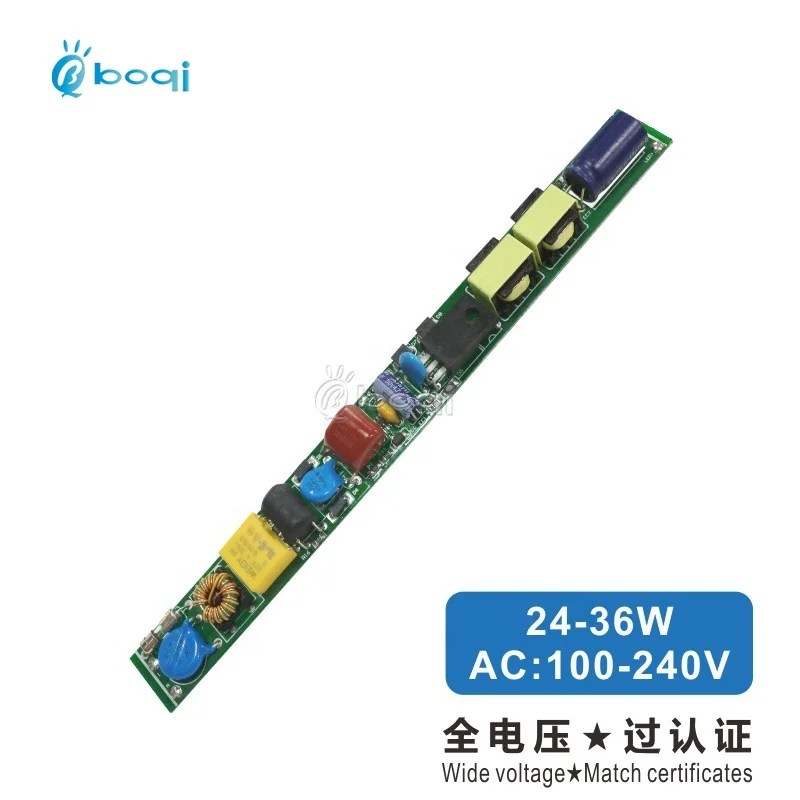 boqi External mos pass EMC 24-36w pf>0.9 t8 tube light led driver with 400ma