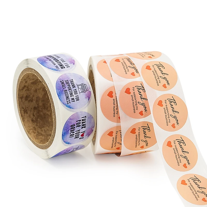 Hot Sale Custom Vinyl PVC Waterproof Logo Printed Adhesive Thank You Label Stickers