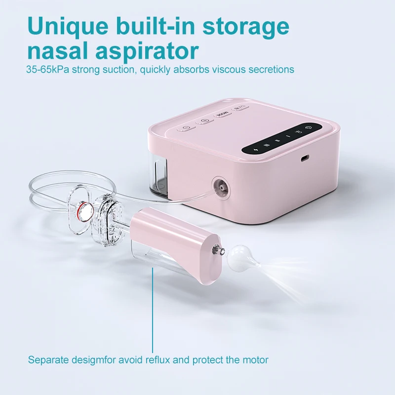 Valuable electronic nasal aspirator with baby mold and adult mold which have multi suction levels adjustable
