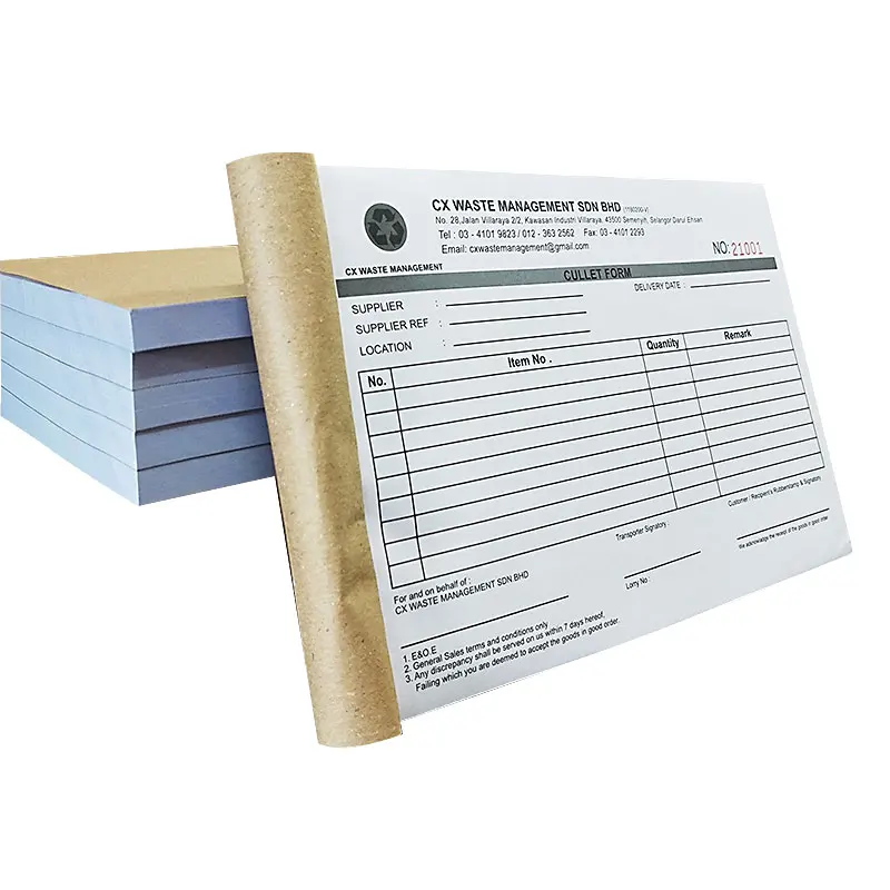 wholesale notebook 2 3 ply a5 a4 a3 ncr cb cbf cf carbonless copy invoice check order form pad note paper for shipping list