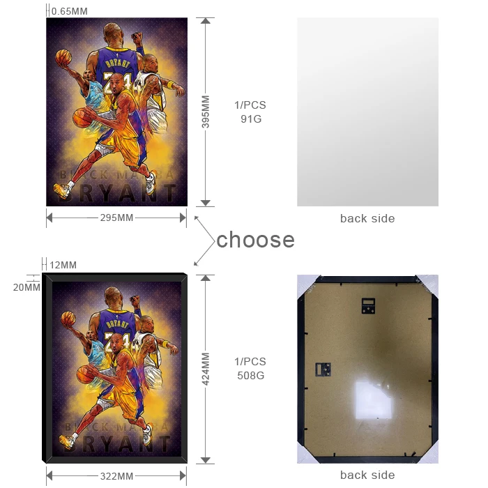 wholesale custom celebrity messi ronaldo kobe bryant stephen curry basketball player sports 3d flip lenticular poster pictures