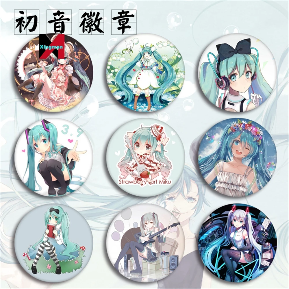 Новинка 2022 брошь с подвеской в стиле аниме Hatsune Miku mirror sound Lian V home Мег-моча