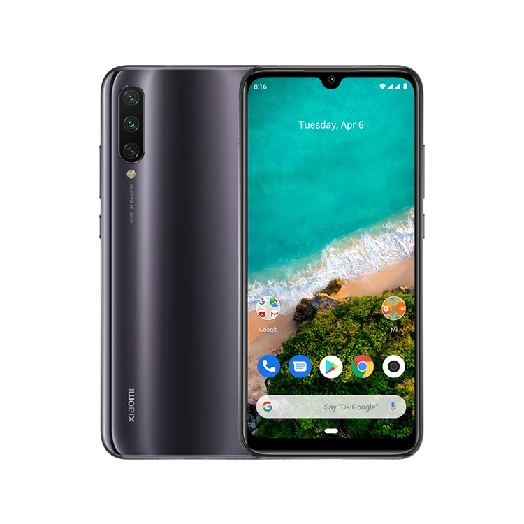 Смартфон Xiaomi Mi A3 глобальная версия 4 Гб + 128 ГБ Snapdragon 665 камера 48 МП экран 6 09 дюйма сканер отпечатков пальцев