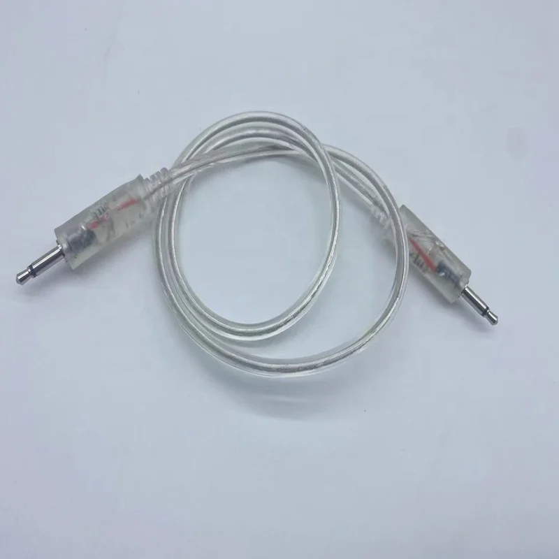 custom made 3.5mm male mono cable Add LED light Red blue 12V TS audio cables