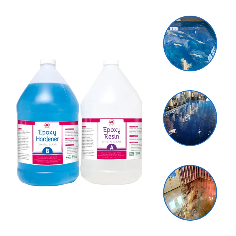Wholesale Self leveling High Gloss Clear Epoxy Resin Kit for Flake Floor 3D Art Floor