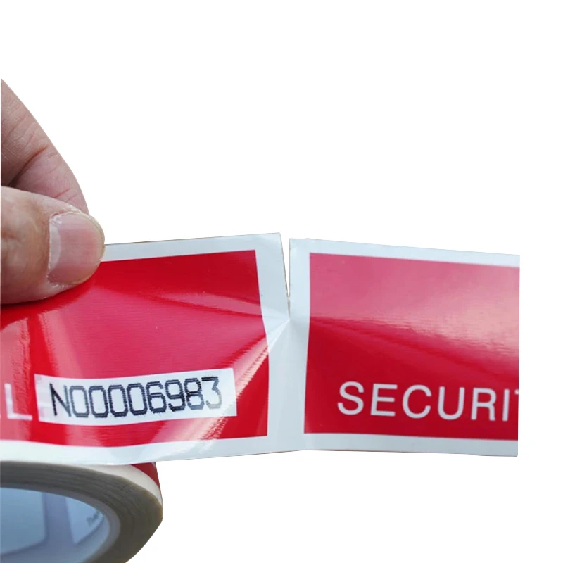 Serial Number Transfer Tamper Evidence Seal Custom Open Void Security Adhesive Tape