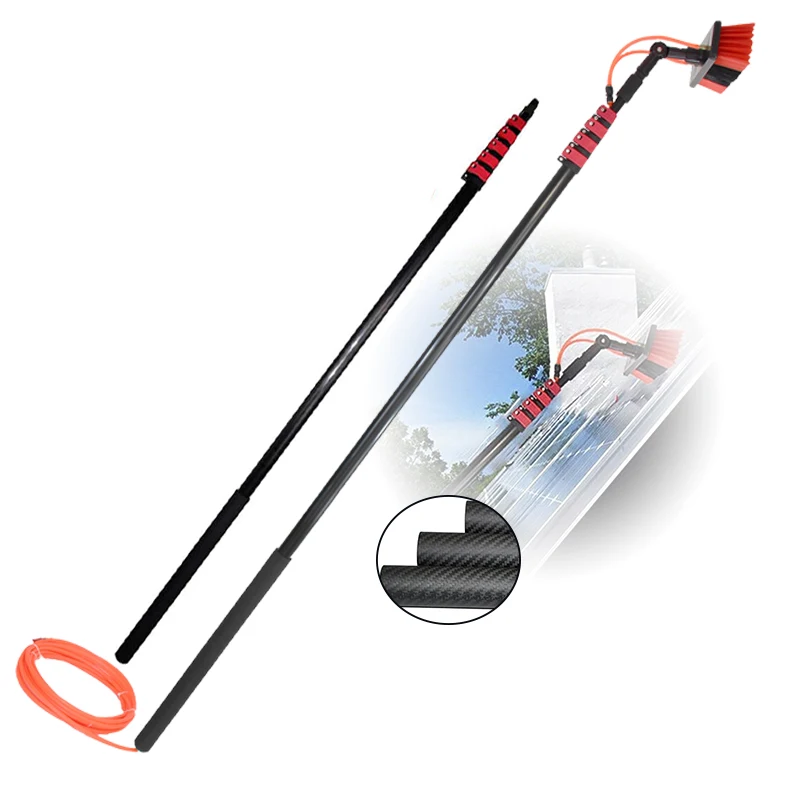 Wholesale customized 20ft 6m water fed poles brush carbon fiber telescopic pole tube for window glass cleaning