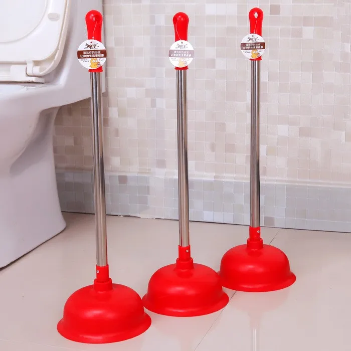 Plunger Toilet Sink Drain Bathroom Kitchen Clogged For Toilets Sinks Drains With Handle Wooden Plastic Rubber Cup Suction Power