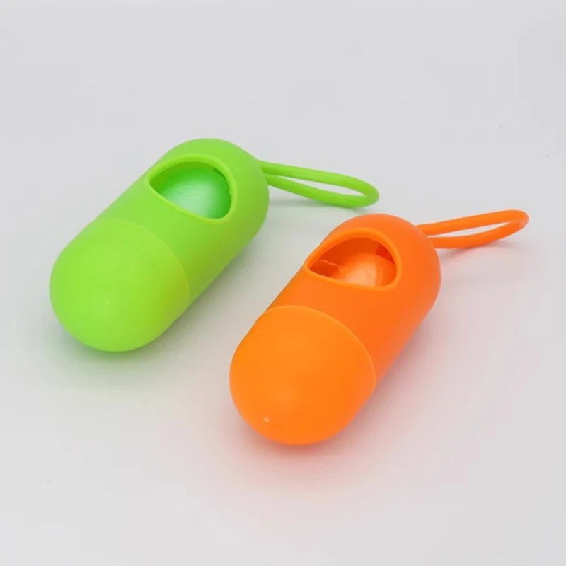 Pet dog fecal collection bag box portable, go out for a walk, pick up dog feces, hang capsule storage box