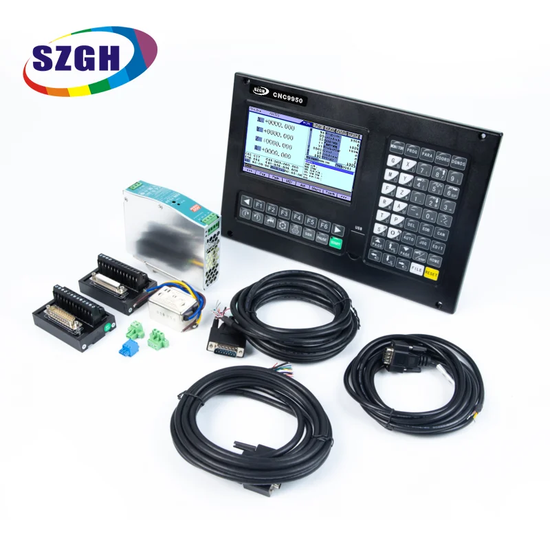 SZGH cnc wood bead lathe controller simulator 4 axis lathe machine controller cnc control with hardware interpolation technology