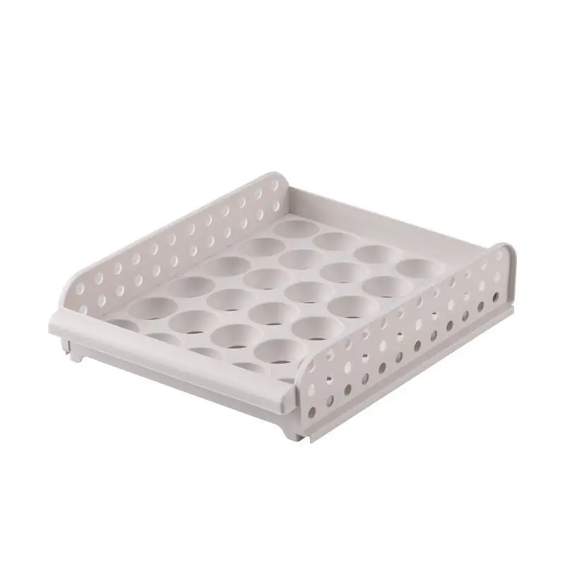 Pull Out Plastic 30/60 Separate Case Anti-skid Egg Box Kitchen Refrigerator Egg Storage Box