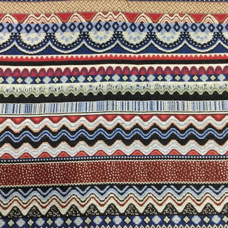 Factory supply yarn dyed geometric aztec pattern plain woven rug fabric for shirt