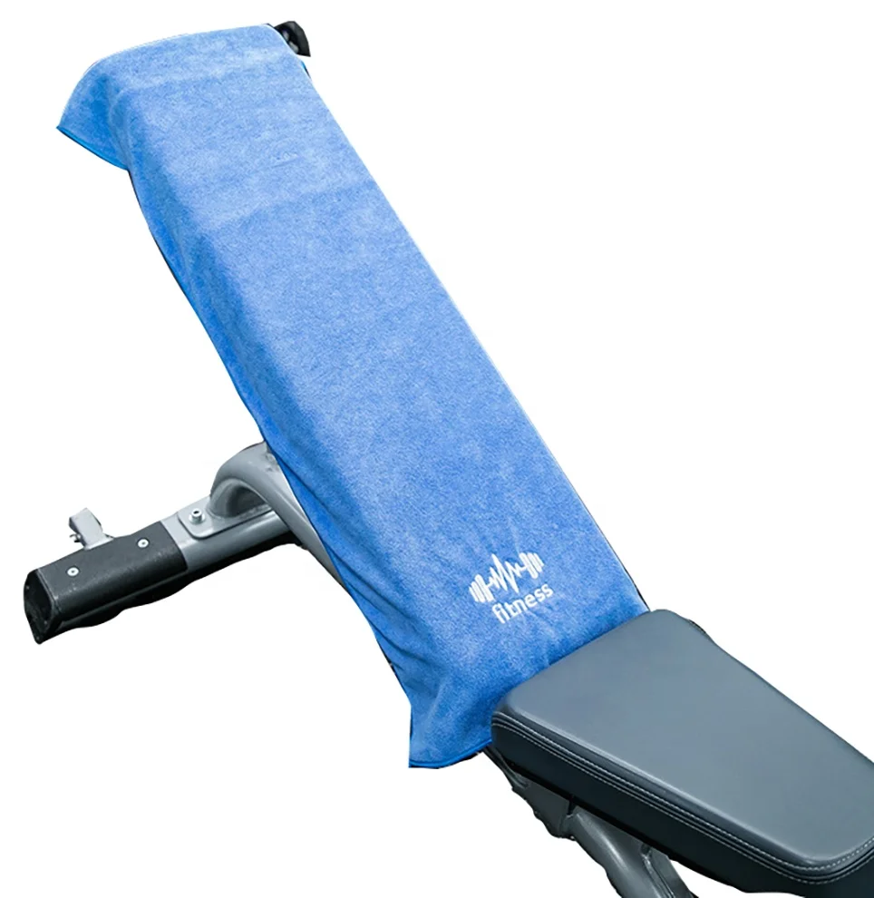 Fitness workout sweat towels quick drying microfiber custom logo hooded fits over gym bench towel