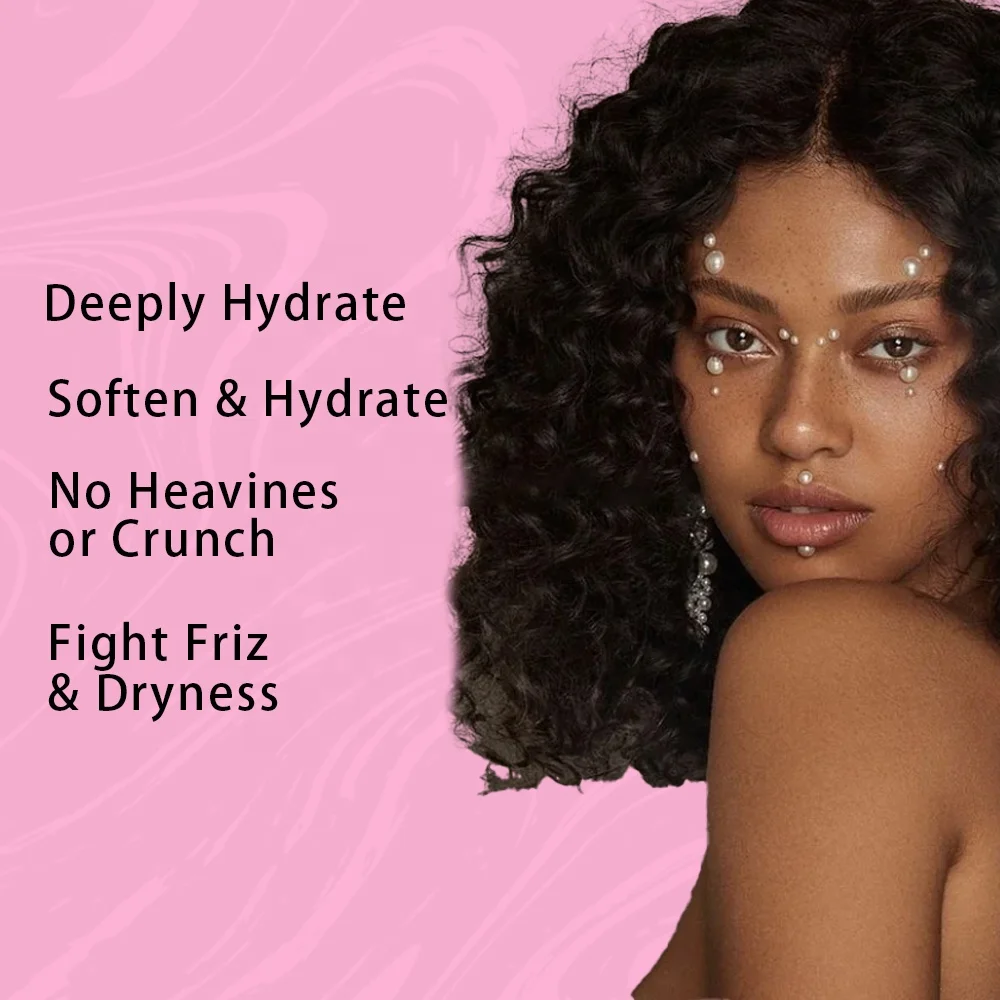kinky curly curl activator custard coconut natural custard gel for black Moisturizer Hair Curl Cream For Coils And Curls