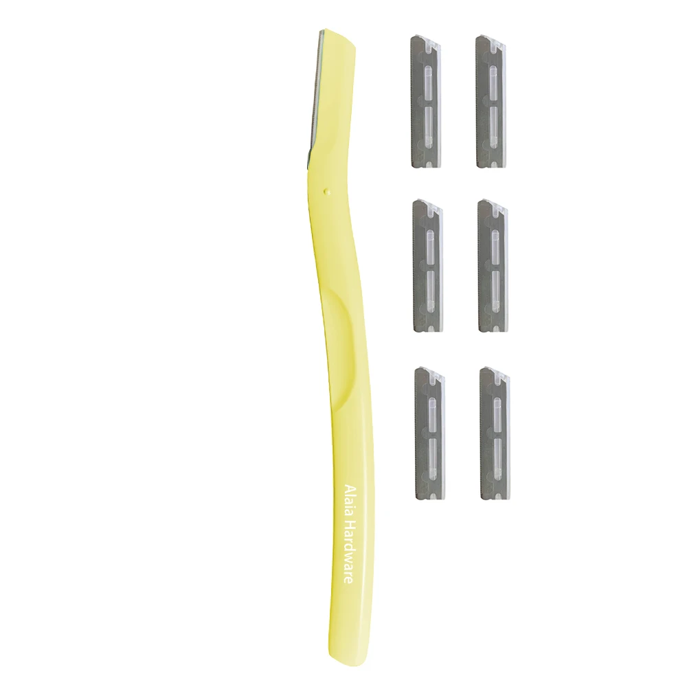 Wholesale Eyebrow Razor with Replacements Premium Eyebrow Trimming Knife with Metal Handle