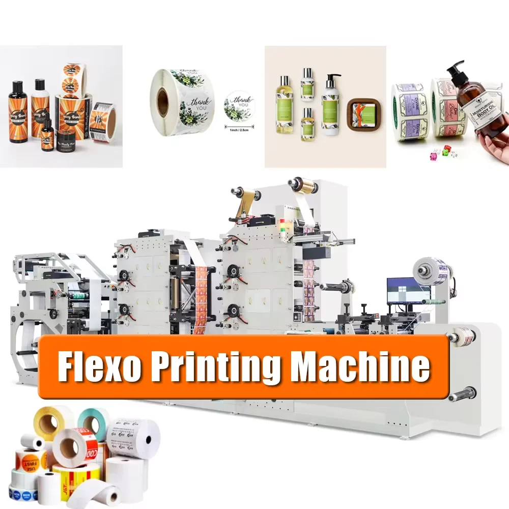 Hot Sell 2 3 4 5 6 7 8 Color UV IR Sticker Label Flexo Printing Machine for Adhesive Paper Plates