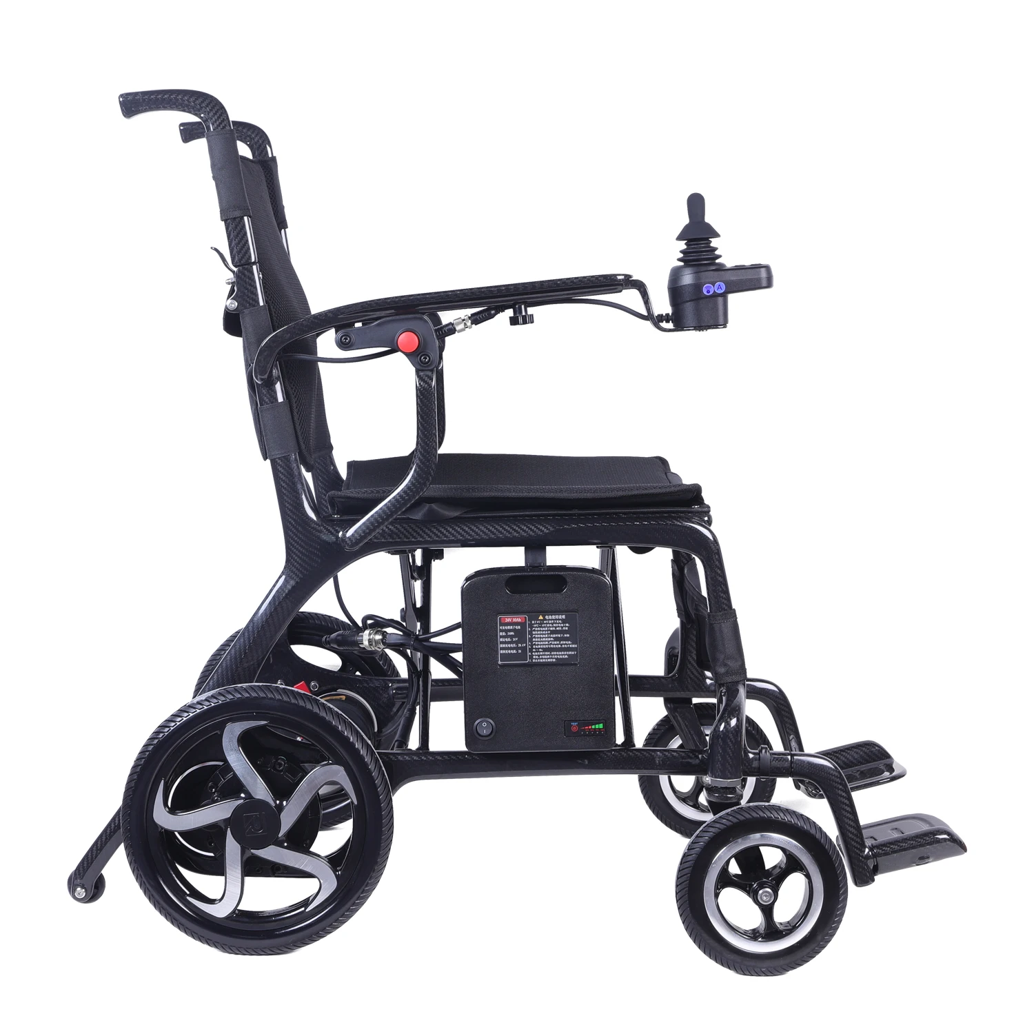 New Style Luxury  N.W. 12.3KG Folding Ultra Light Weight Joystick Controller Carbon Fiber Electric Wheelchair Lithium Battery