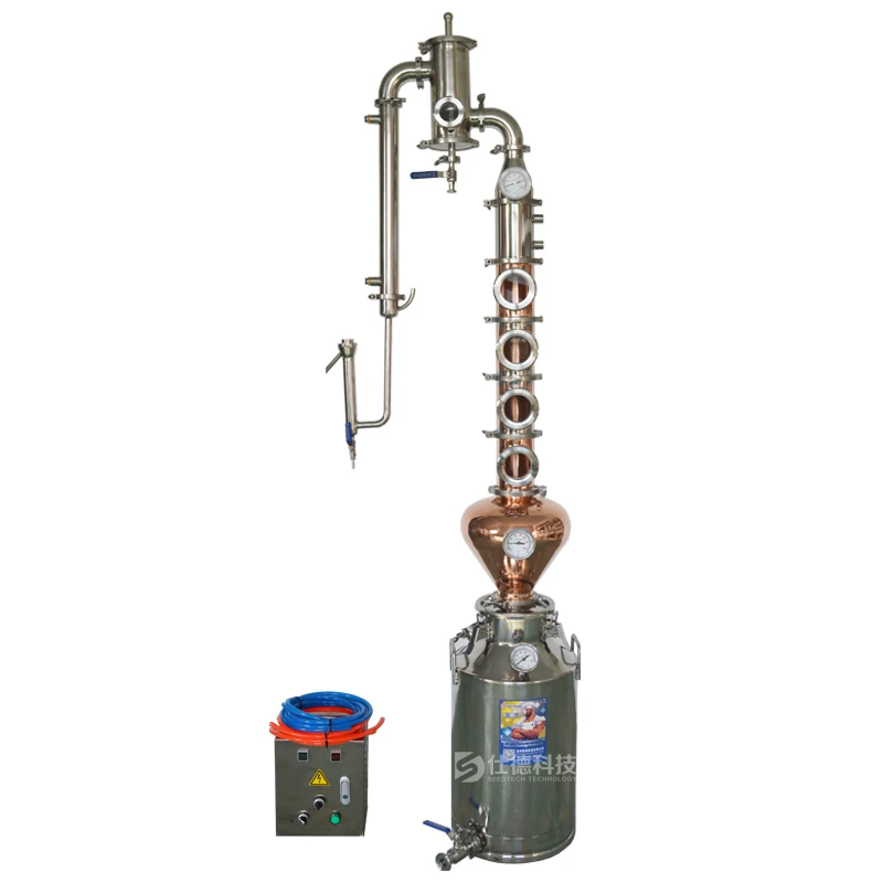 Stainless Steel Small Alcohol Home Distiller Copper Moonshine Still Copper Pot Whiskey Still Wine Distillery Equipment