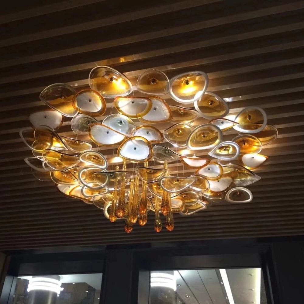 Amanda Lighting Customized Modern Luxury Crystal Chandelier Ceiling Lamp For Hotel Lobby Glass Lighting Decor