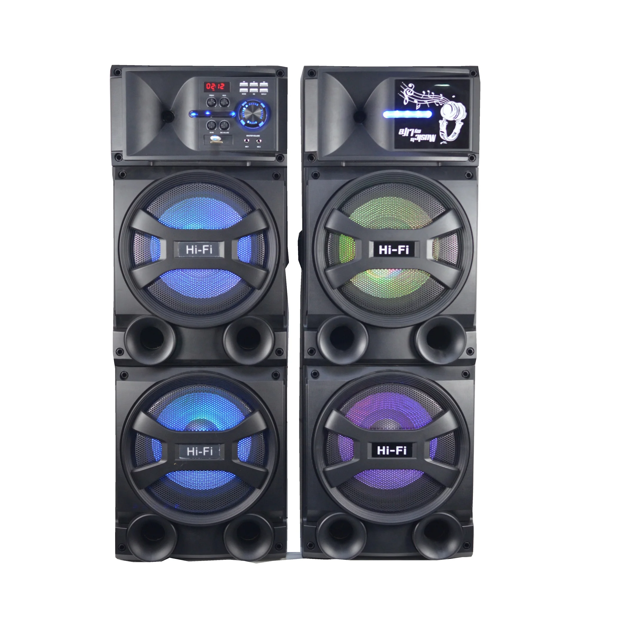 2.0 Active Party Stage Speaker with coaxial/optical  fiber/USB/TF/FM/AUX Party Speaker