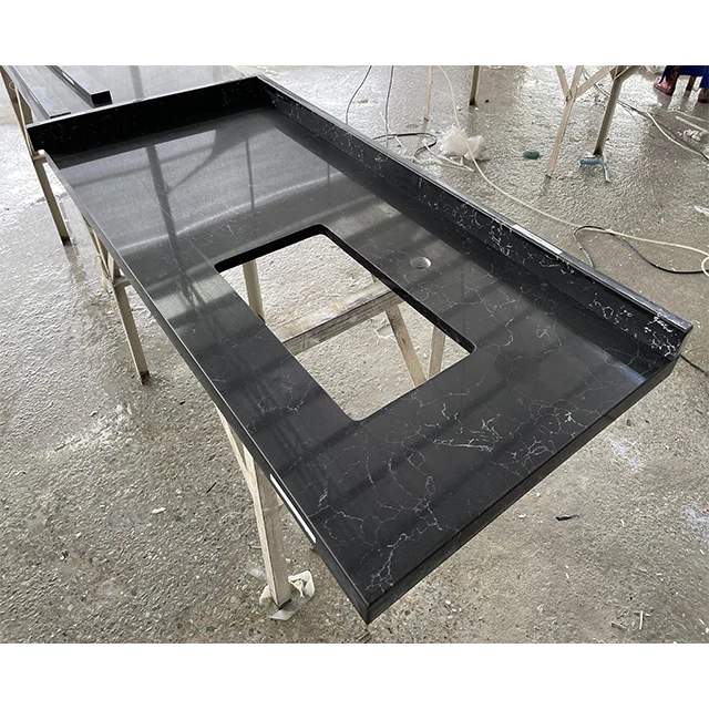 Quartz Stone Kitchen Countertop Dining Table