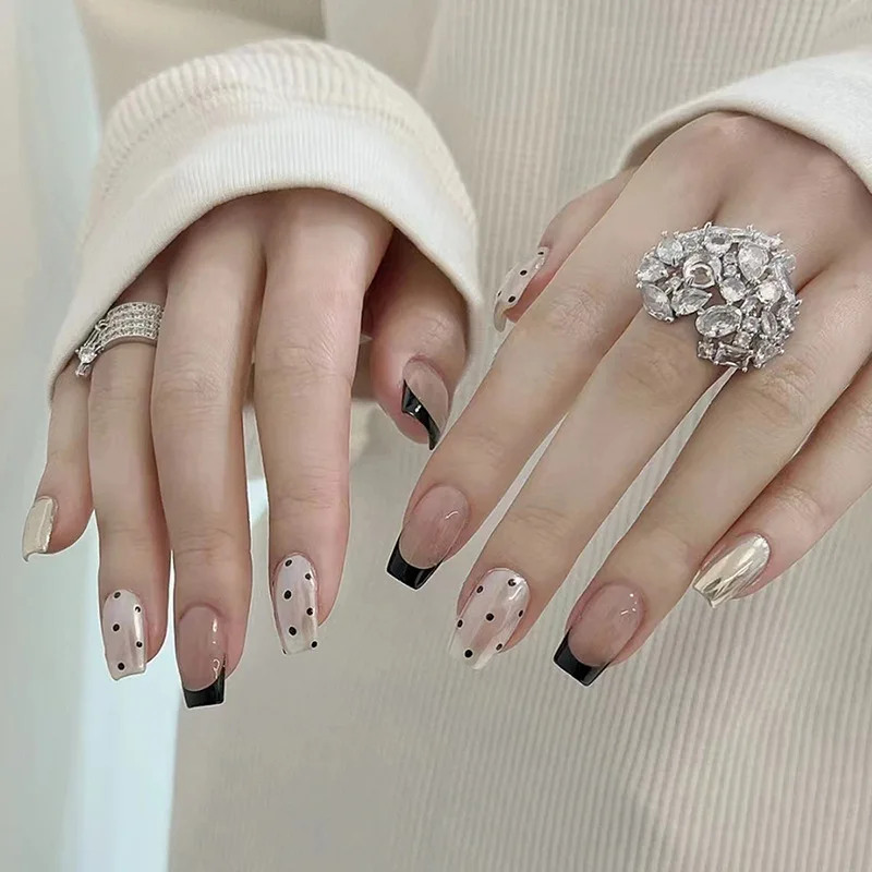 New Style Fashion Press On Luxury Coffin Nails Custom Ballerina Nail Tips Artificial False Nails