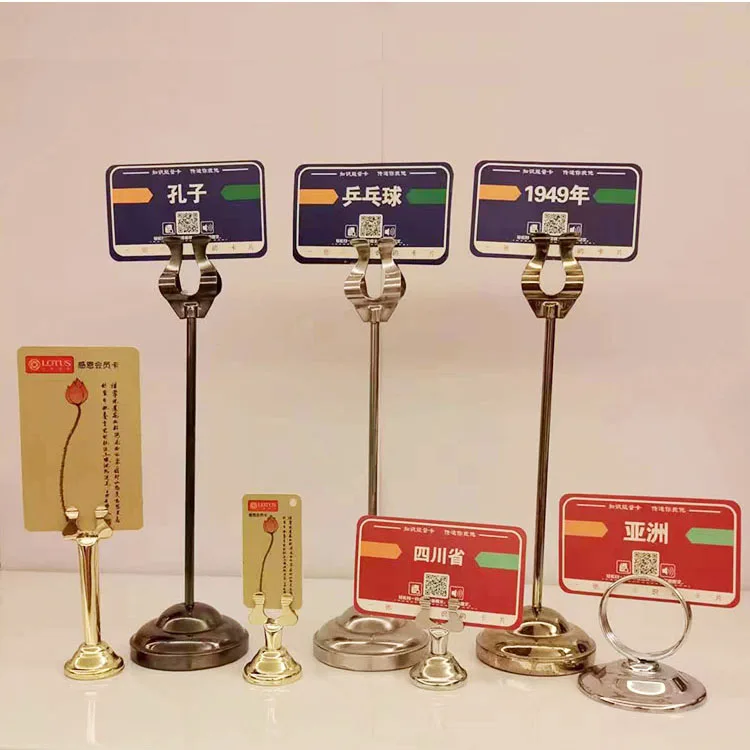 Hot Selling Metal Harp-Clip Table Number Card Holder for Restaurant Weddings Banquets