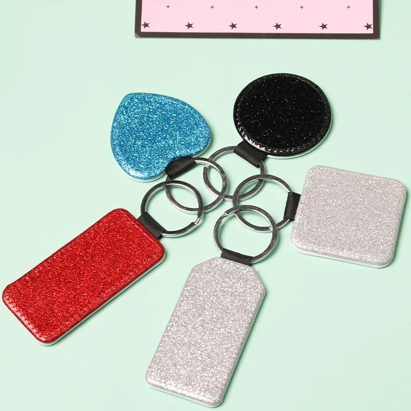 Luxury PU Leather Thermal Transfer Blank Leather Keychain for Personalized Engraving