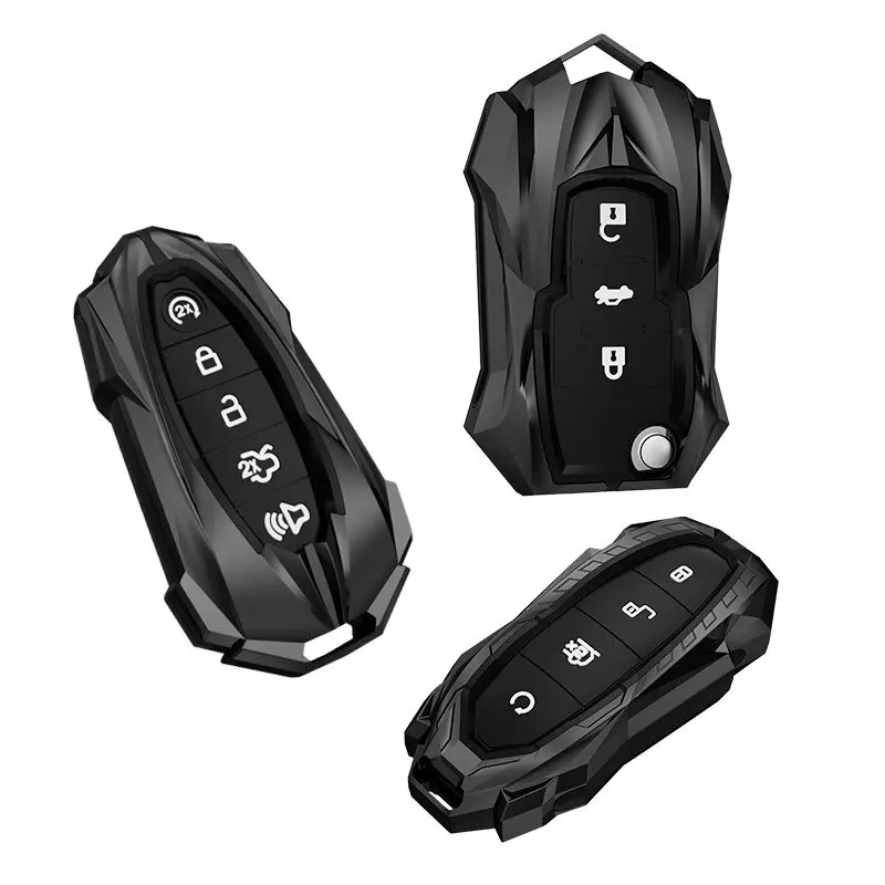 New Metal Leather Car Logo Key Case Cover For Toyota Camry Prius Land Cruiser Prado 150 Crown For Subaru Foreste XV Accessories