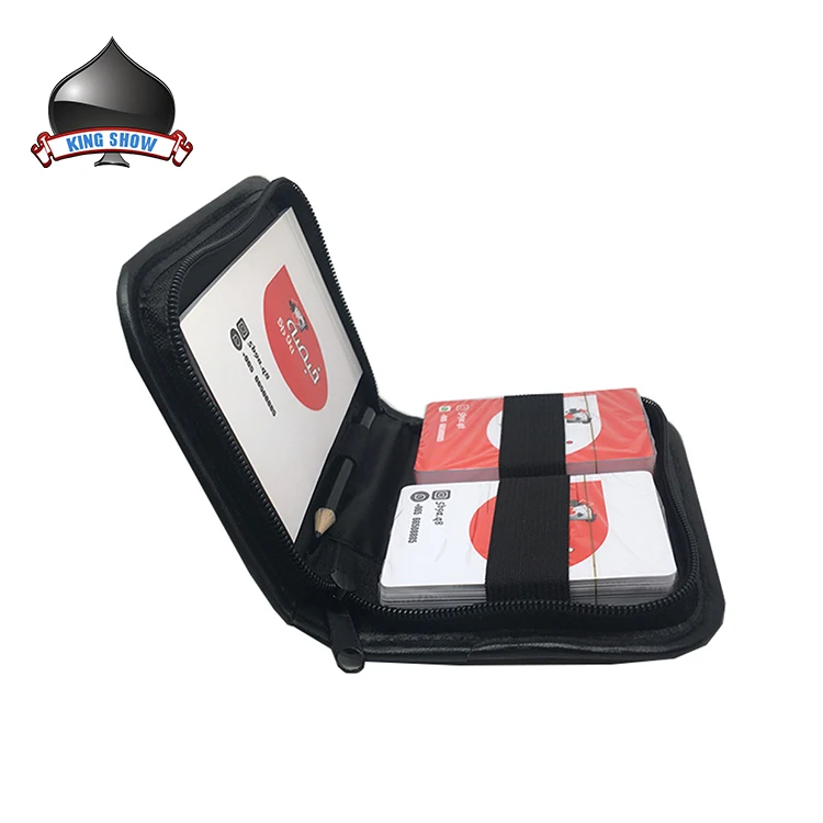 Custom Travel Leather Playing Card Case Set