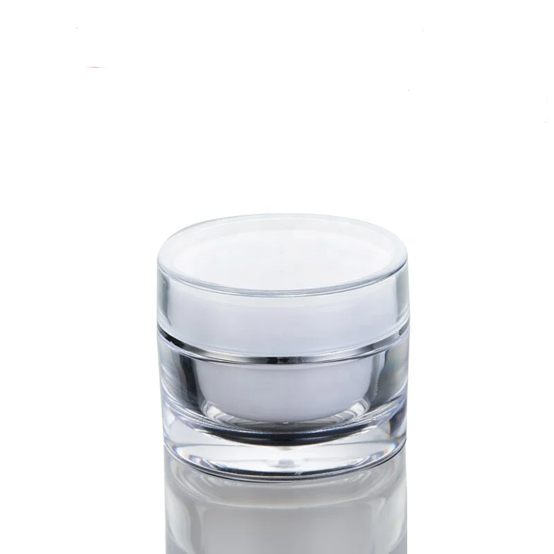 Small Cosmetics Cream Empty 5g 10g 20g Double Deck Plastie Acrylic Cream Jar