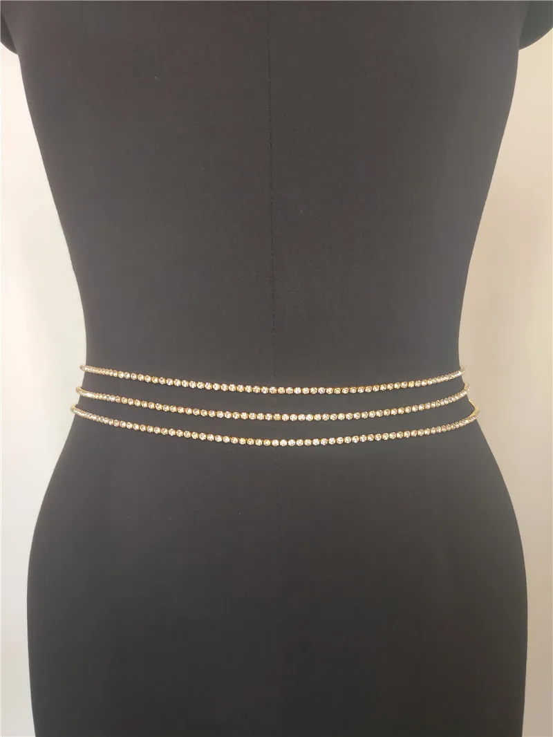  Crystal Beads Chain Bead Tie On Waist big chunky statement necklace Custom Rhinestone 12 Zodiac Letter body